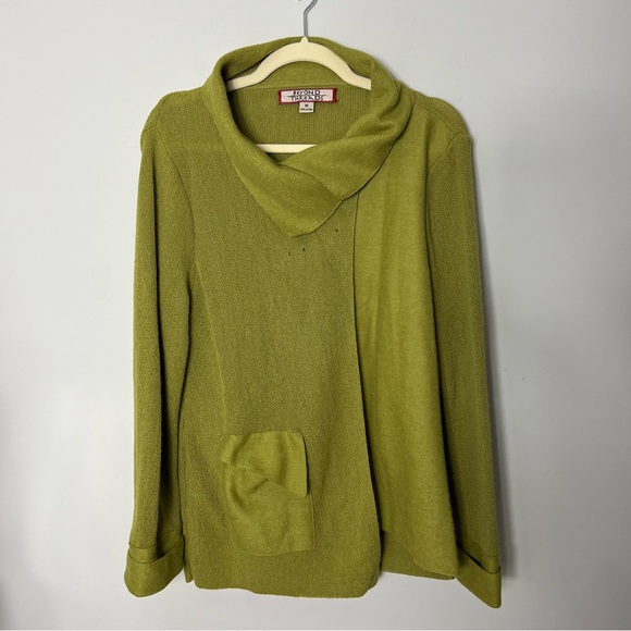 Beyond Threads Peruvian Alpaca Wool Sweater Cardigan Green Size Medium *T - Picture 1 of 11